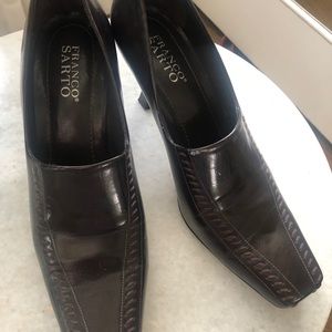 Dark choc brown FRANCO SARTO 8.5 heels 3”